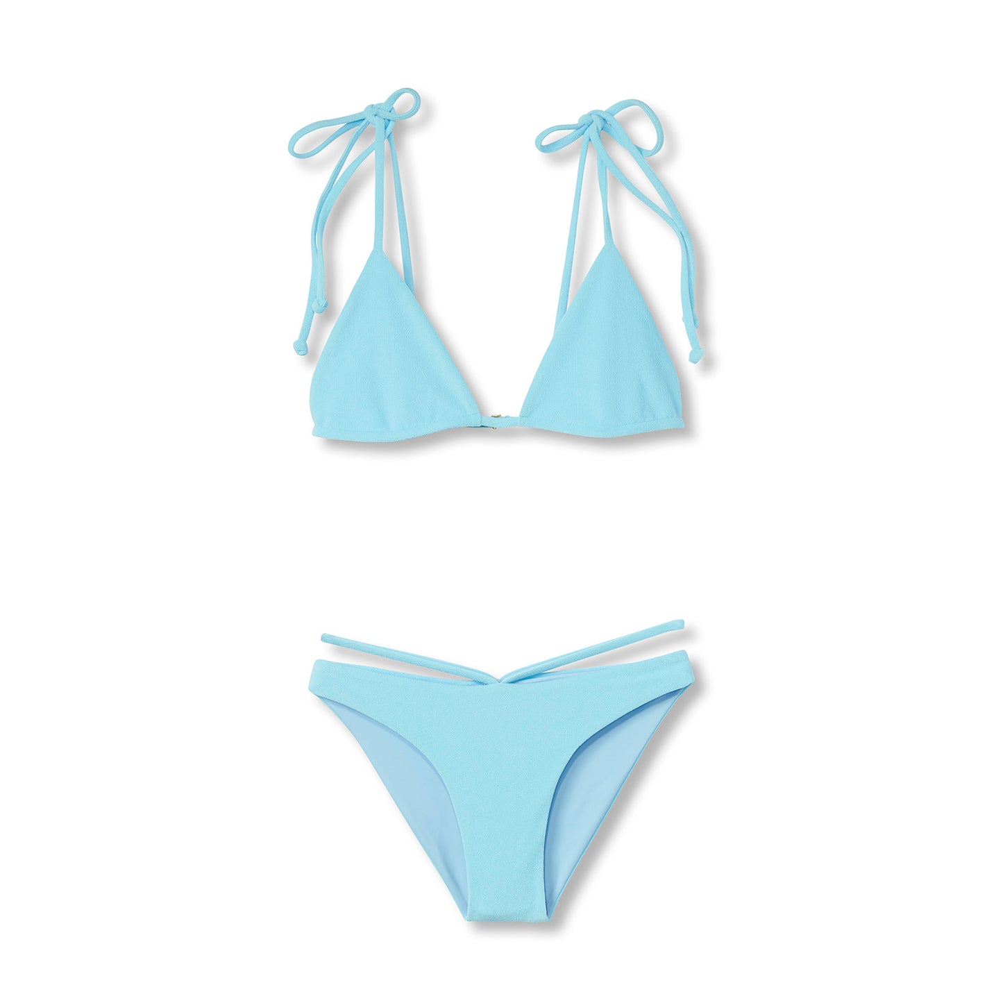 THE CASSIOPEIA - STRAP DETAIL PANTELLERIA SUSTAINABLE ♻ BOTTOM IN "WATERFALL"