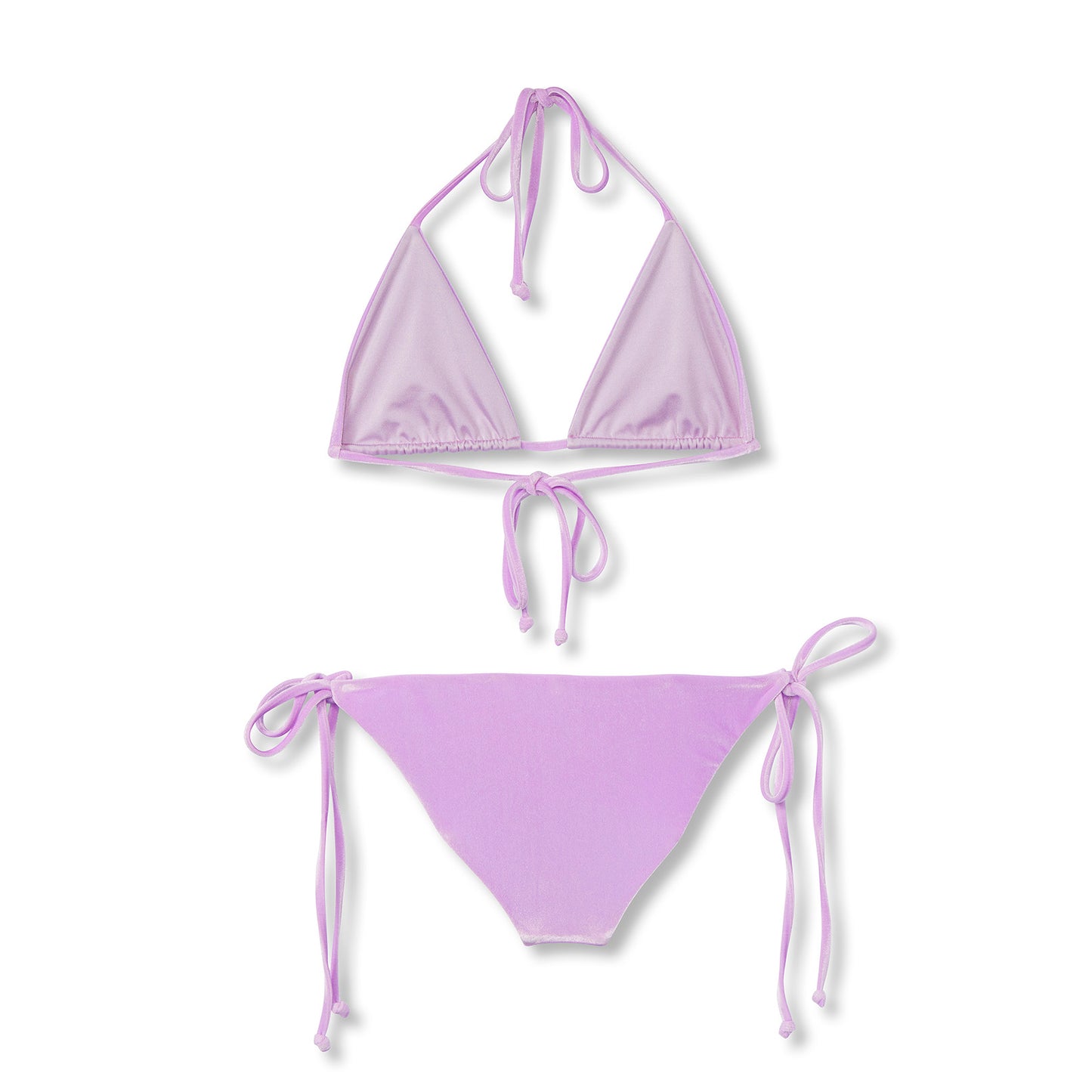 THE BERMUDA -  TRIANGLE VELVET BIKINI TOP