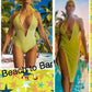 THE CORSICA - PLUNGE V-NECK HALTER IN "BLACK SAND BEACH"