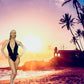 THE CORSICA - PLUNGE V-NECK HALTER IN "BLACK SAND BEACH"