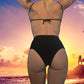 THE MONACO - PEEK A BOO HALTER ONE PIECE IN "ACE OF SPADES"